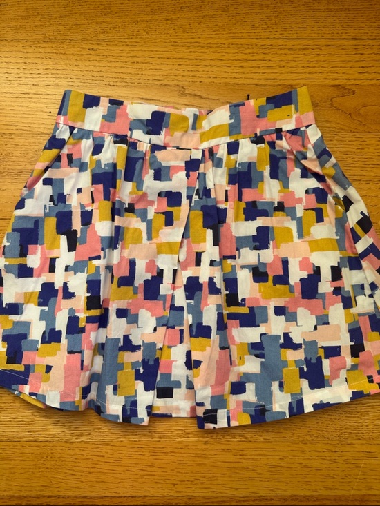 Jean Bourget Other - Jean Bourget Multicolor Patterned Skirt - Pink, Blue, Yellow, Navy